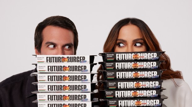 Marcos Leta, CEO da Fazenda Futuro, e Anitta, nova sócia da foodtech (Foto:  (Foto: Eduardo Bravin))