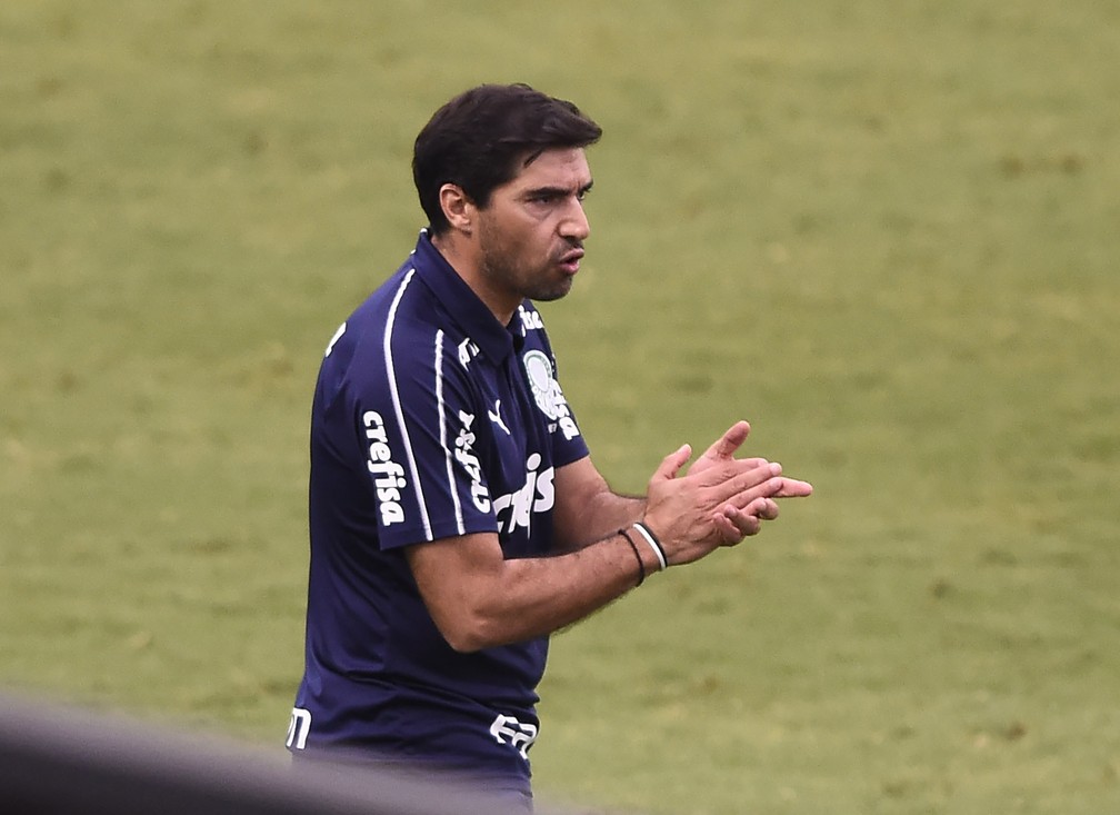 Abel Ferreira, técnico do Palmeiras, durante a partida contra o Vasco — Foto: André Durão