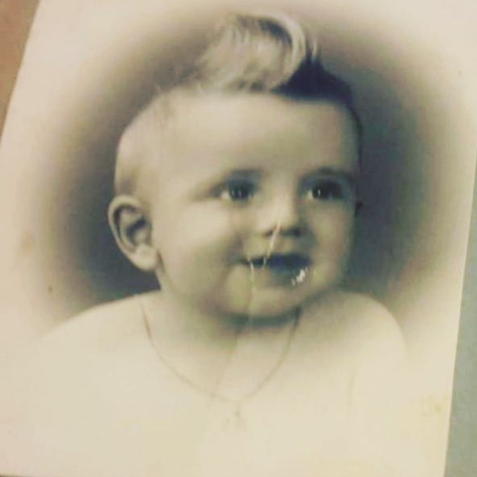 Bolsonaro com sete meses — Foto: Reprodução/Redes sociais