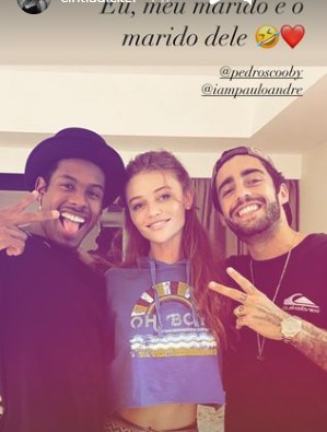 Paulo André, Cintia Dicker e Pedro Scooby (Foto: Reprodução/Instagram)