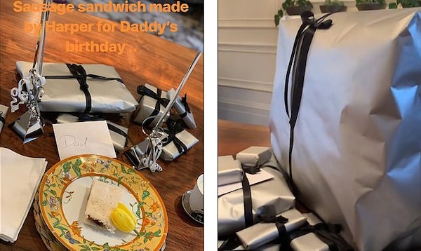 Os presentes de aniversário que David Beckham ganhou da esposa e dos filhos (Foto: Instagram)