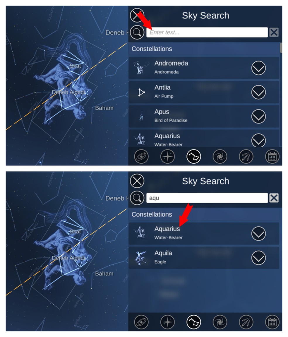 Constelação de Aquário pode ser encontrada para observação de fenômeno astronômico — Foto: Reprodução/Adriano