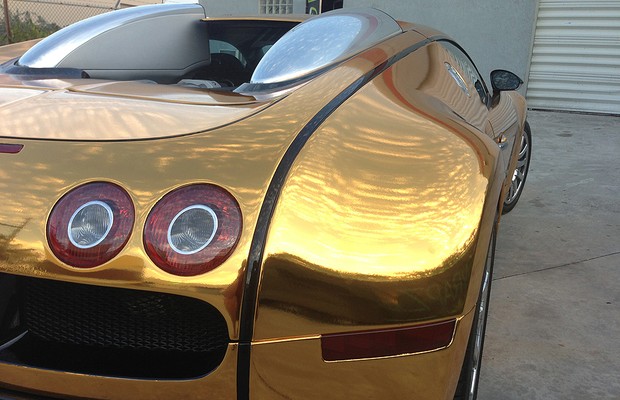Bugatti Veyron dourado (Foto: Divulgação)