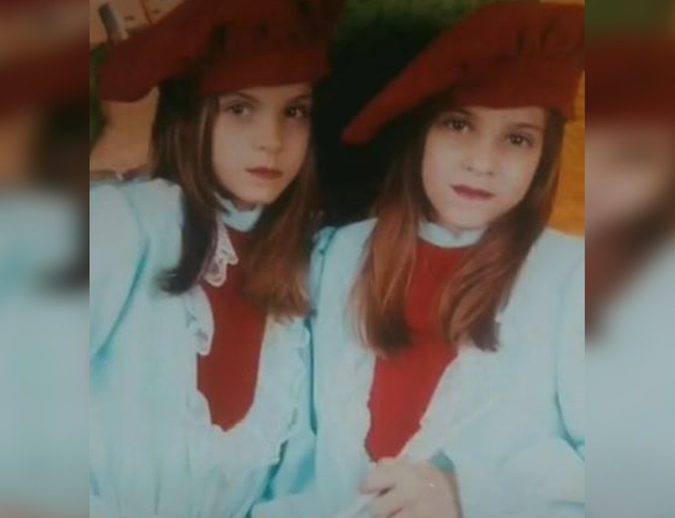 Irmãs quando eram crianças, em vídeo publicado em rede social — Foto: Reprodução/TikTok