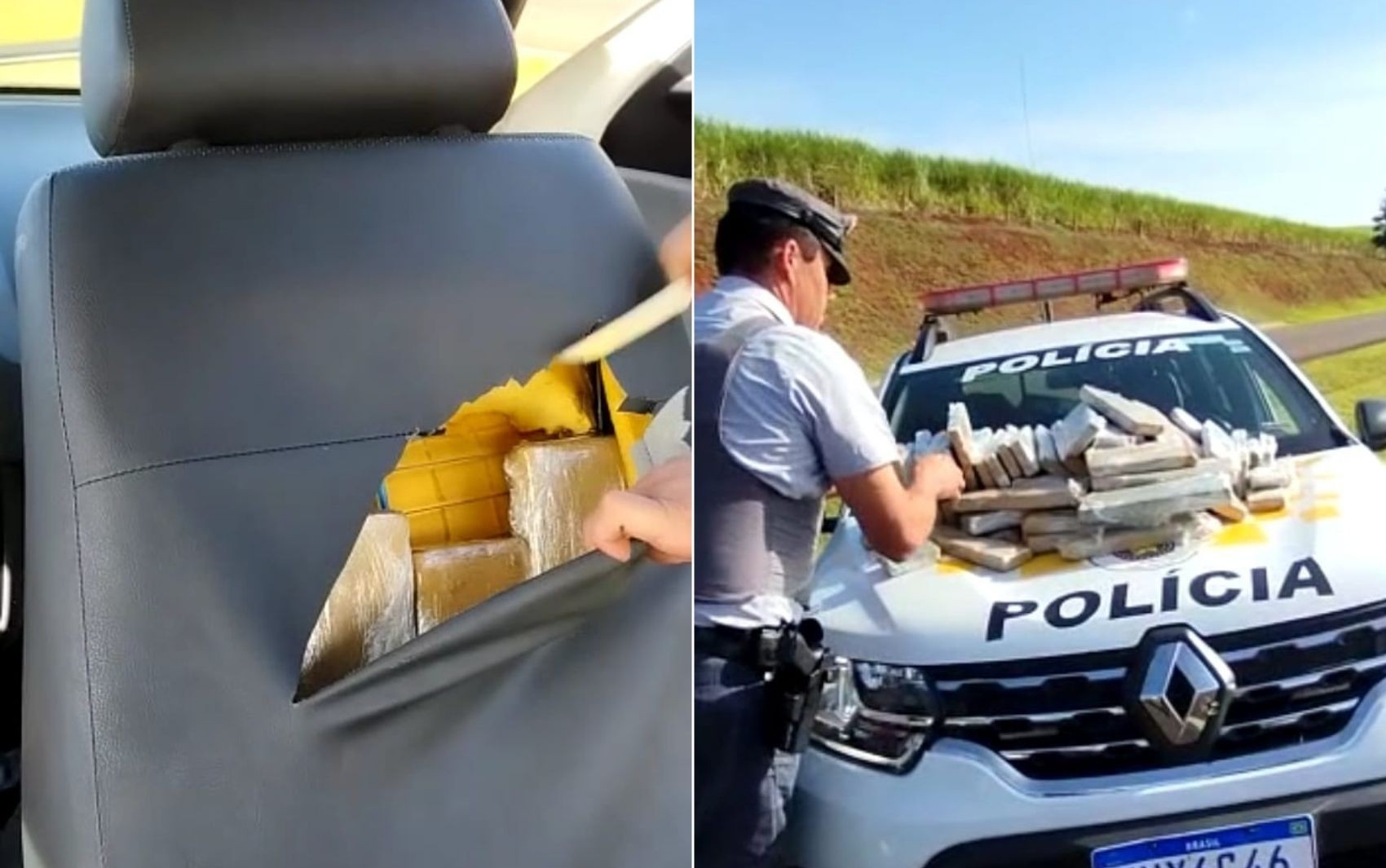 Homem é preso com 90 quilos de maconha escondidos dentro de carro em Ribeirão Preto, SP