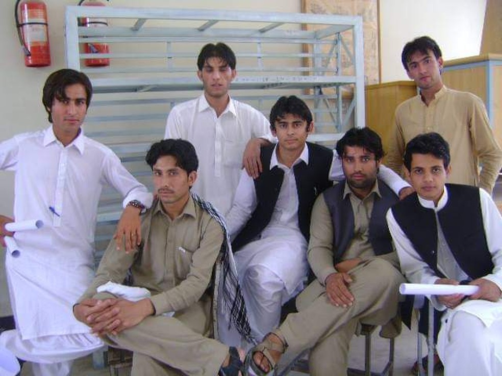 Sayed na faculdade de engenharia no Afeganistão, em 2013 — Foto: Arquivo pessoal