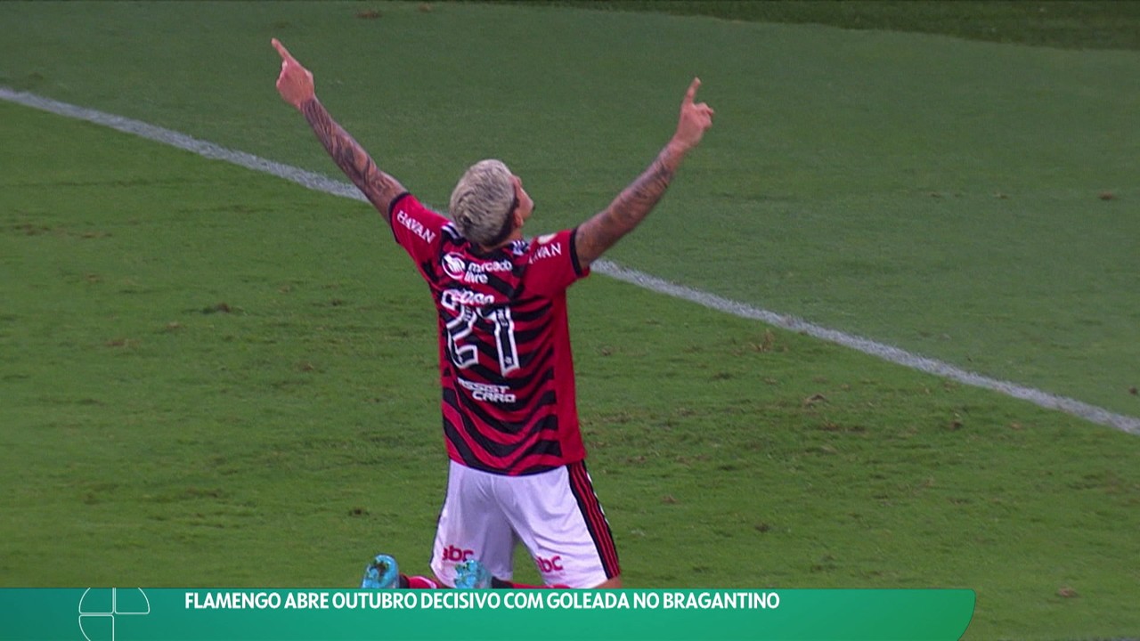 Flamengo abre outubro decisivo com goleada no Bragantino