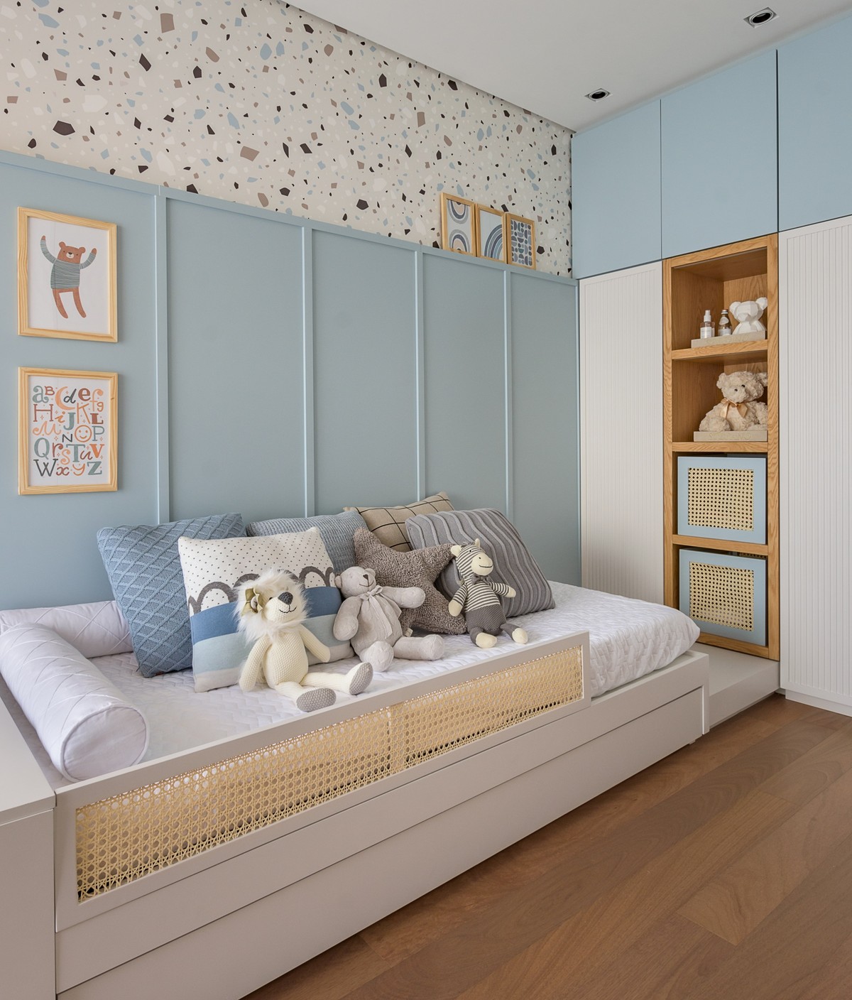 Décor do dia: quarto infantil azul com detalhes em palhinha | Décor do ...