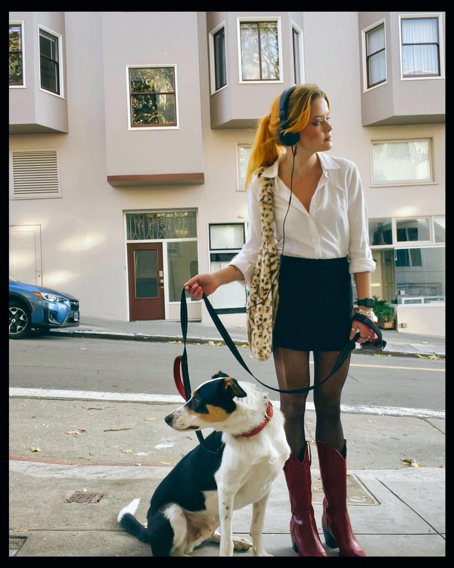 Ava Phillippe e o seu cachorro, Benjamin