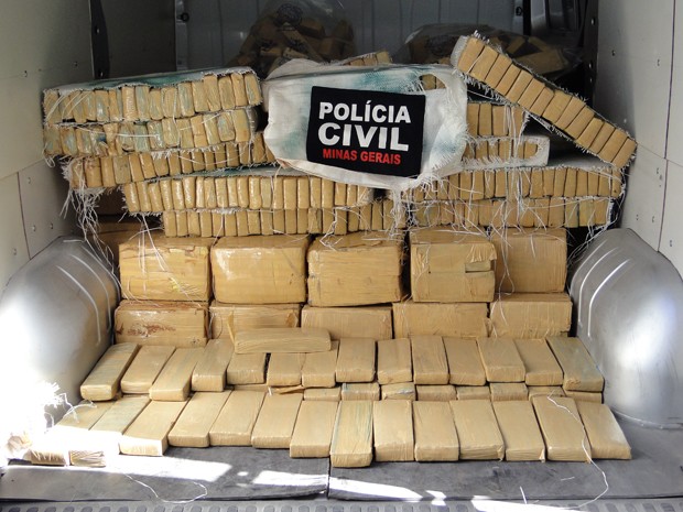 Segundo a polícia, mais de duas toneladas foram apreendidas do grupo. (Foto: Pedro Ângelo/G1)