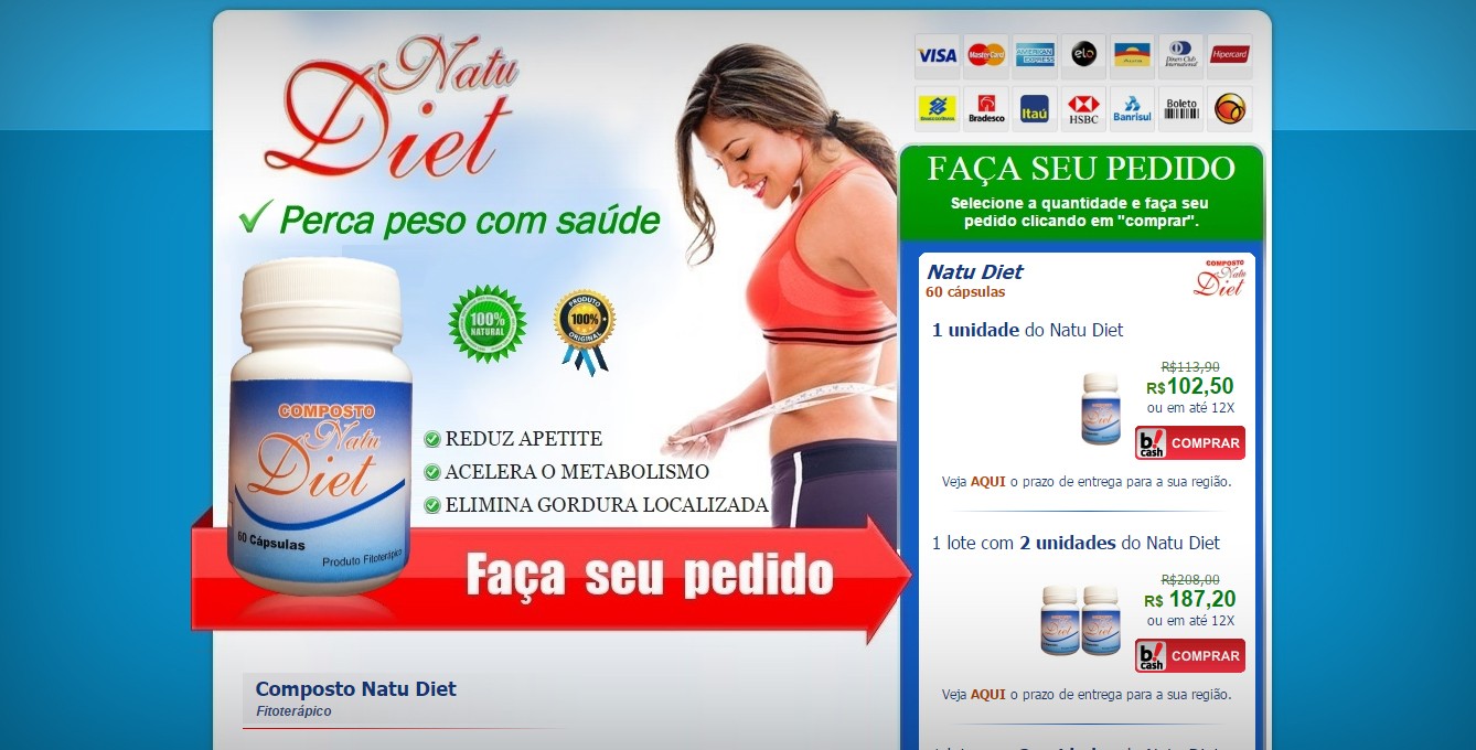 Página do Natu Diet na internet (Foto: Reprodução)