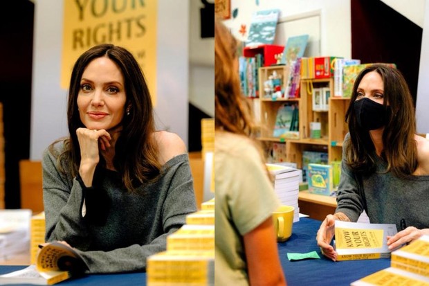 Angelina Jolie lança livro nos EUA (Foto: Reprodução/ Instagram/ Rozette Rago)