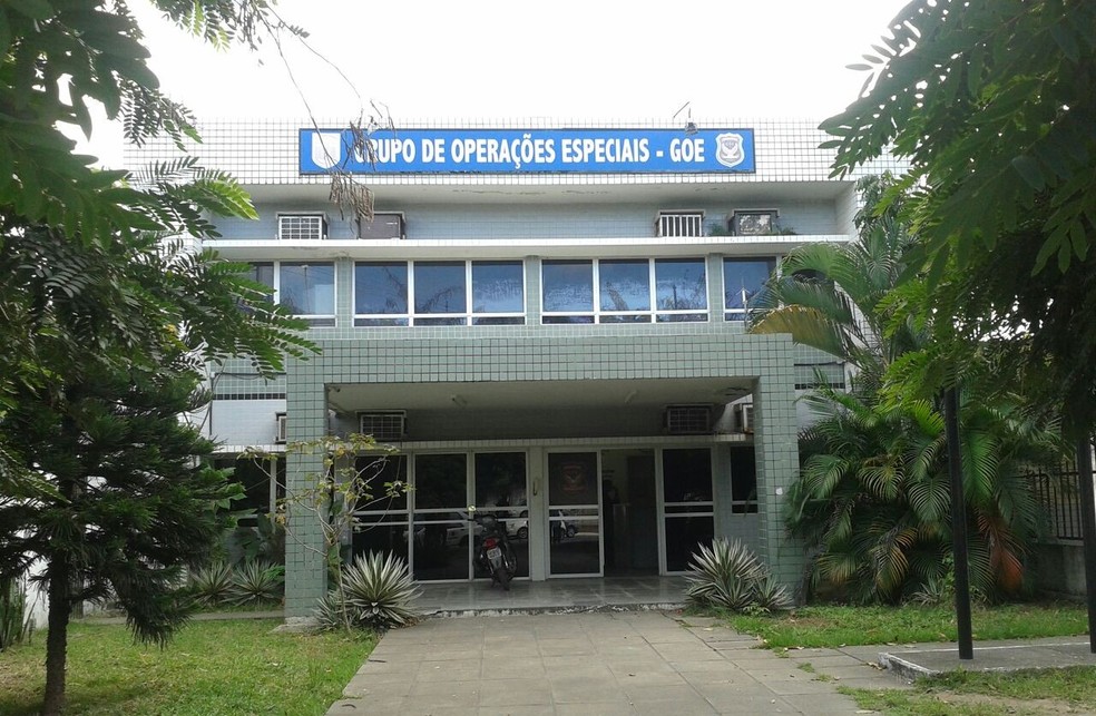 Sede do Grupo de OperaÃ§Ãµes Especiais (GOE), no Recife  (Foto: Dyanne Melo/TV Globo)
