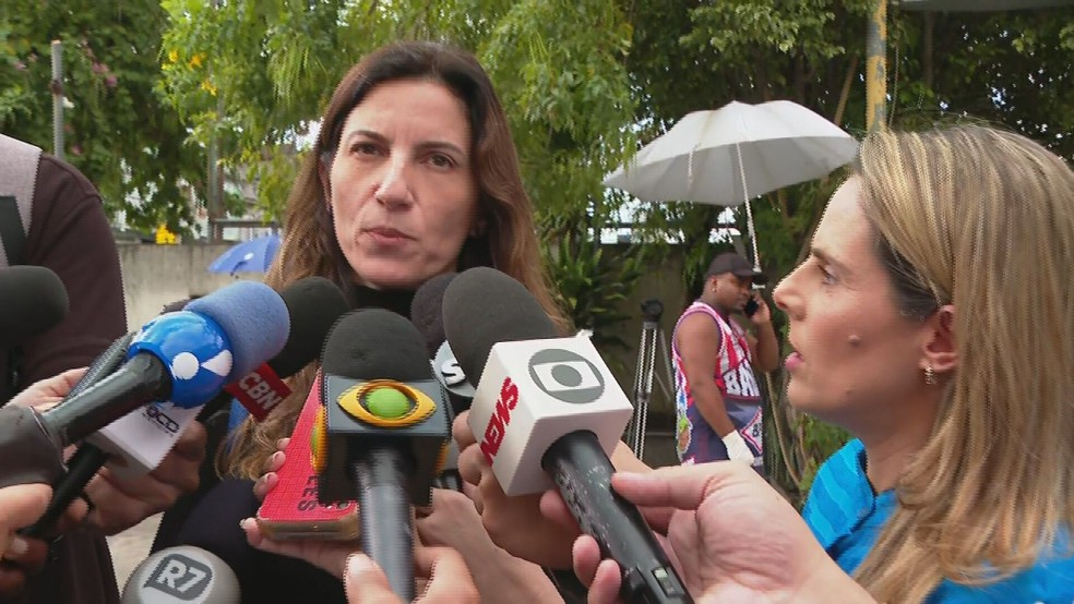 Delegada Bárbara Lomba, em entrevista na Delegacia da Mulher de São João de Meriti — Foto: Reprodução/Arquivo Pessoal