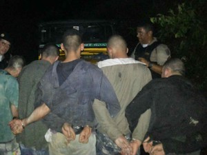PM recaptura fugitivos de presídio de Barbacena (Foto: PM Barbacena/ Divulgação)