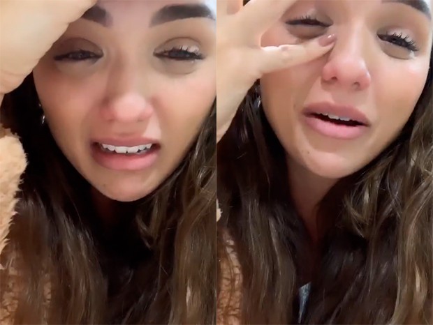 Rafa Kalimann chora muito ao assistir à final do Big Brother Brasil 20 (Foto: Reprodução/Instagram)