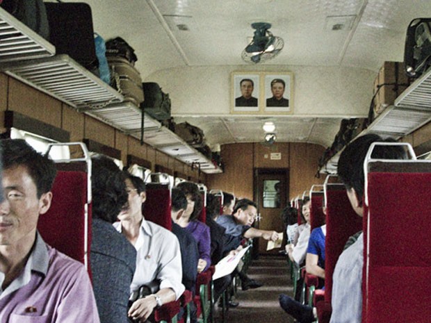 Trem na Coreia do Norte (Foto: Gabriel Prehn Britto/Arquivo pessoal)