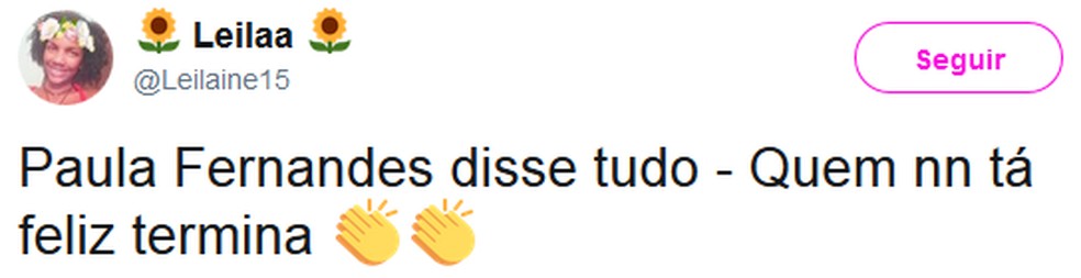 Internauta comenta participação de Paula Fernandes no 'Domingão do Faustão' (Foto: Reprodução da Internet/ Twitter @Leilane15)