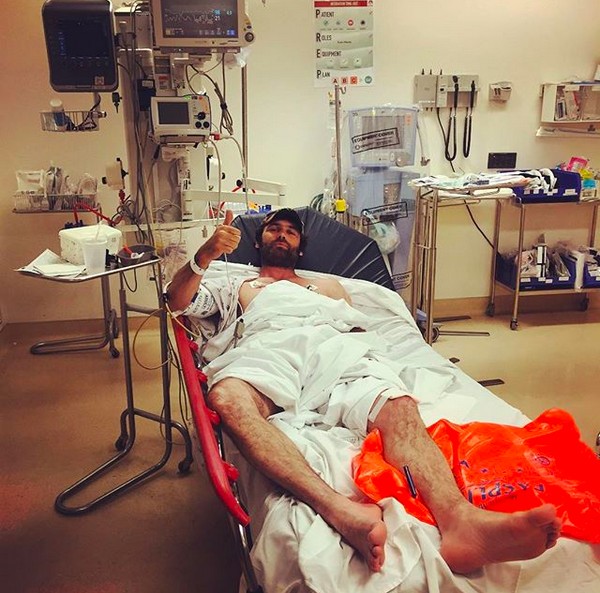 O amigo do astro de reality show norte-americano Barry Weiss, ferido no mesmo acidente de moto (Foto: Instagram)