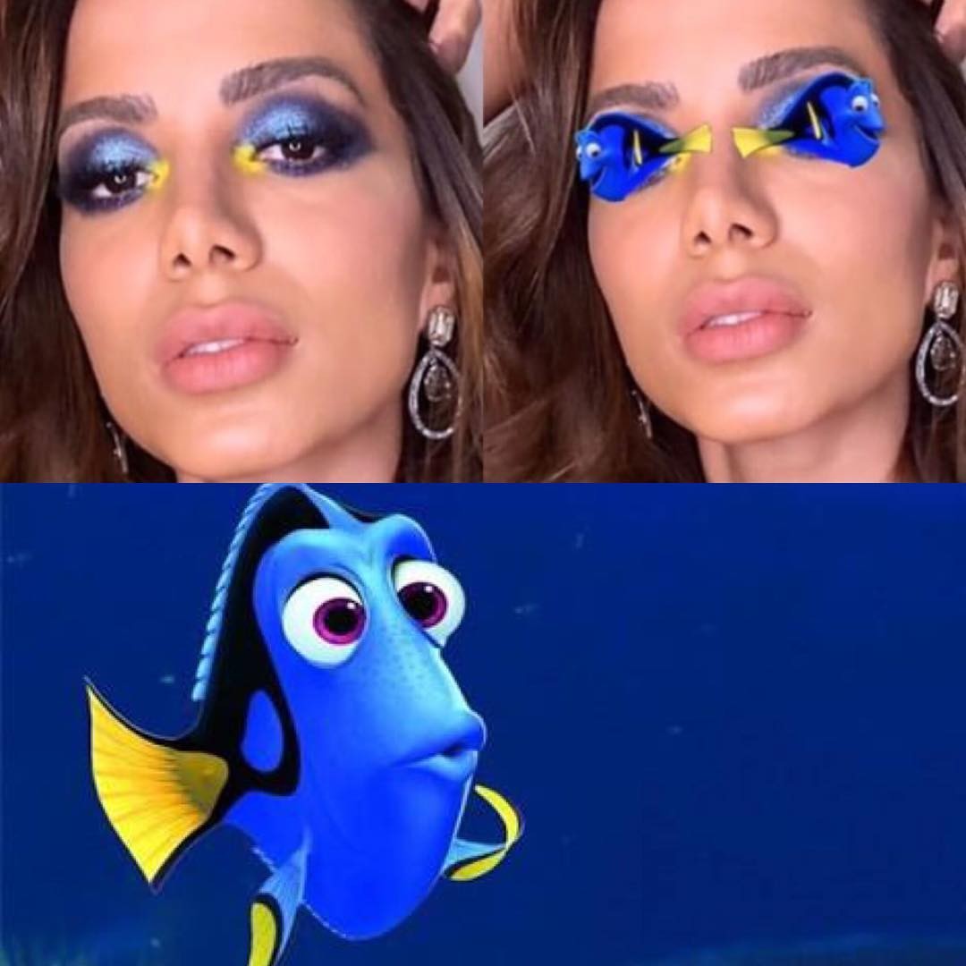 Maquiagem de Anitta e Bianca Andrade viram memes (Foto: Reprodução/Instagram)