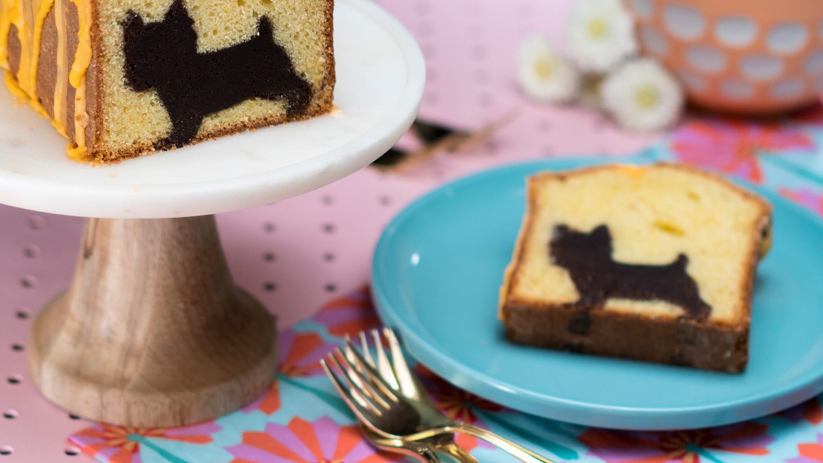 Bolo de laranja recheado com brownie -image