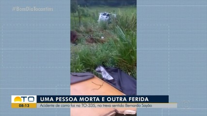 Acidente no norte do estado na TO-335 deixa um homem morto e outra ferida