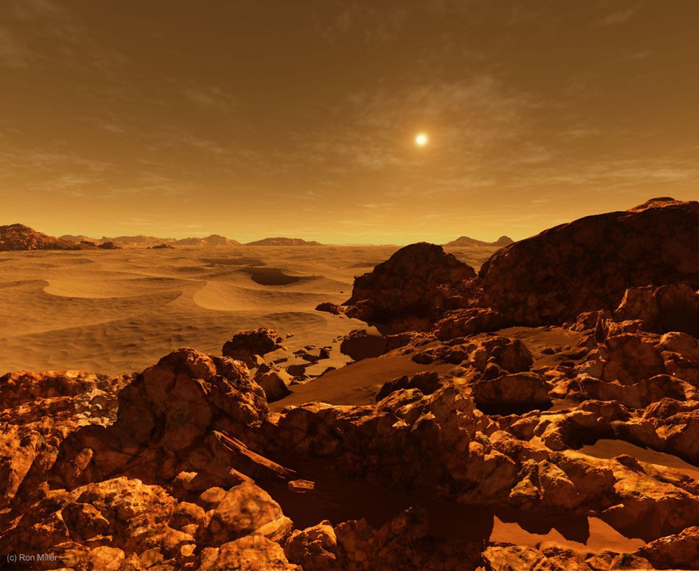 Marte, a 228 milhões de quilômetros do Sol (Foto: Ron Miller | Divulgação)