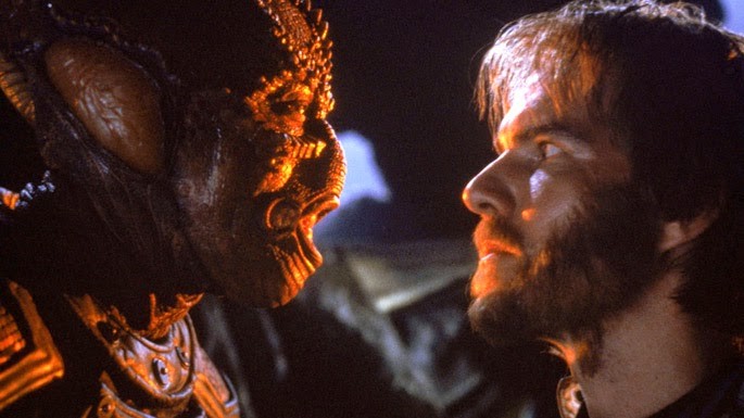 Dennis Quaid e o alienígena Jeriba em Inimigo Meu (Foto: Divulgação)