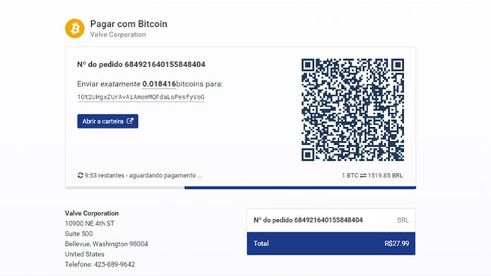 Steam: pague com Bitcoin pelo PC ou aplicativo (Foto: Reprodução/Tais Carvalho)