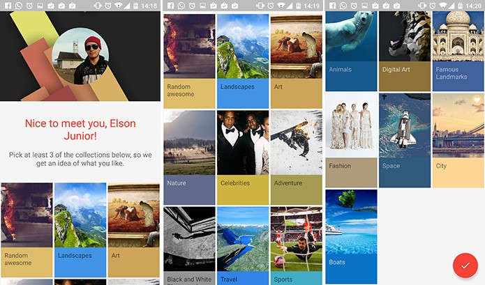 TapDeck tem coleções com diversos temas para que usuário personalize a tela inicial do Android (Foto: Reprodução/Elson de Souza)