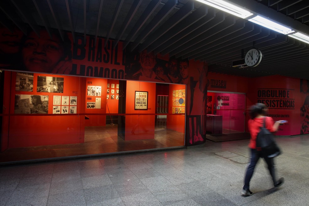 Vista da fachada do Museu da Diversidade Sexual, localizado dentro do Metrô República, no centro de São Paulo. — Foto: FELIPE RAU/ESTADÃO CONTEÚDO