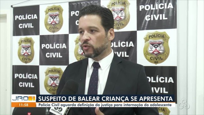 Suspeito de balear criança de 1 ano se apresenta na polícia de Ariquemes