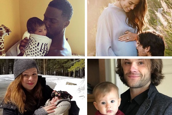 Kevin Hart, Nikki Reed, Amber Tamblyn e Jared Padalecki  são algumas das celebridades que tiveram filhos em 2017 (Foto: Reprodução/Instagram)