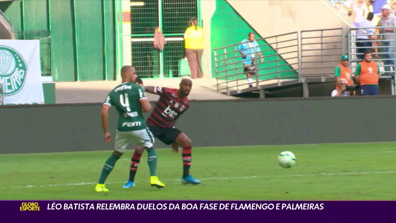 Léo Batista relembra duelos da boa fase de Flamengo e Palmeiras