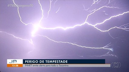 INMET emite alerta de tempestades para todo o Tocantins