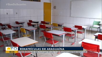 Pais tem até o dia 15 deste mês para rematricular filhos nas escolas de Araguaín