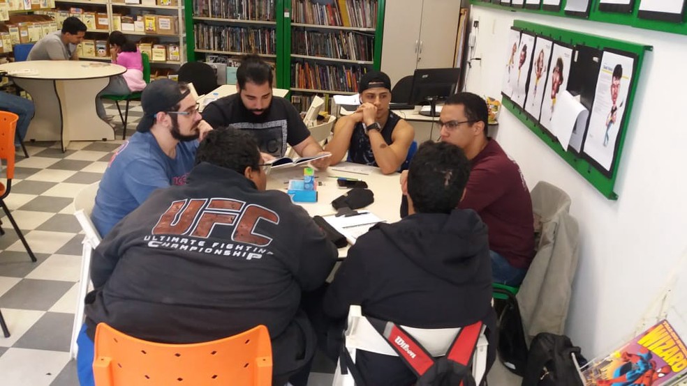 Projeto de inclusÃ£o promovido por JoÃ£o Lucas acontece tambÃ©m na Gibiteca Marcel Rodrigues â Foto: Arquivo Pessoal