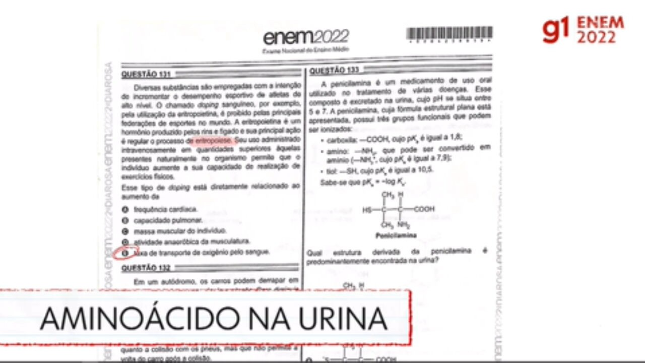 VÍDEOS ENEM 2022 - Correção da prova de química