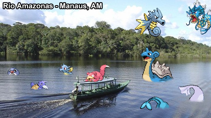 Pokémons de água ficam perto de grandes rios e outros corpos de água em Pokémon Go (Foto: Reprodução/Rafael Monteiro)