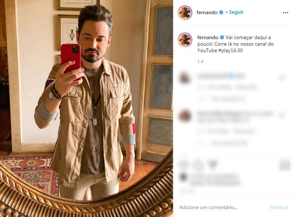 Sertanejo Fernando, da dupla com Sorocaba — Foto: Fernando Zor/Instagram/Reprodução