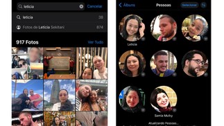 O iOS permite encontrar pessoas na galeria buscando pelo rosto ou pelo nome vinculado a um contato no telefone