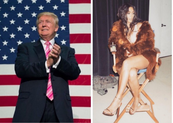 Donald Trump e Kim Kardashian (Foto: Instagram)