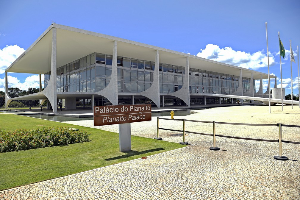 Área externa do Palácio do Planalto, em Brasília — Foto: Pedro França/Agência Senado