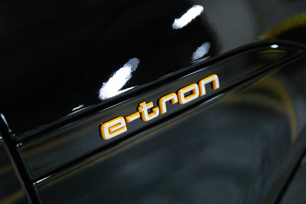 Detalhe do Audi E-Tron — Foto: Fábio Tito/G1