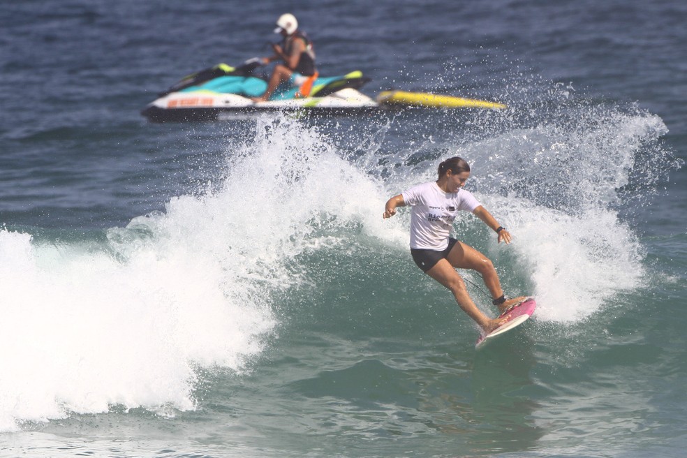 Com a presença de um jet ski na área de prova as finais aconteceram normalmente (Foto: Pedro Monteiro/Abrasp)