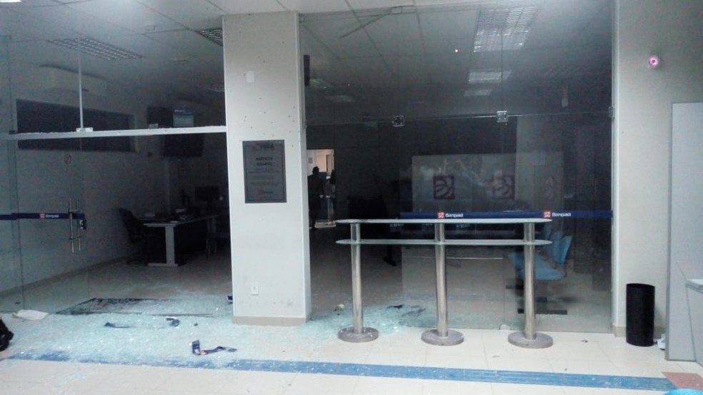 Agência bancária fica destruída após ataque de assaltantes no Pará. — Foto: Reprodução