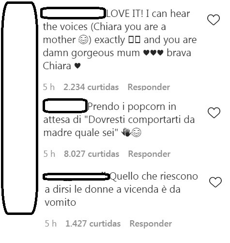 Postagens no Instagram de Chiara Ferragni (Foto: Reprodução Instagram) Postagens no Instagram de Chiara Ferragni (Foto: Reprodução Instagram)