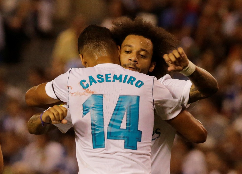 Casemiro e Marcelo são titulares da Seleção (Foto: Miguel Vidal/Reuters)