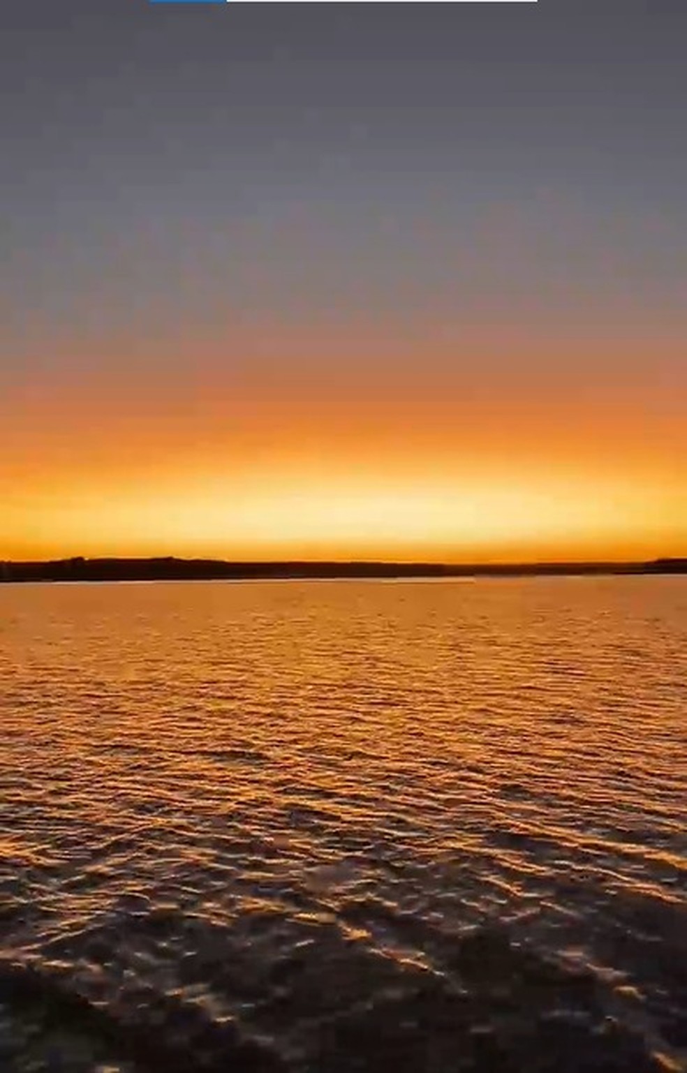 Daiane registrou pôr do sol. — Foto: Reprodução/RedesSociais