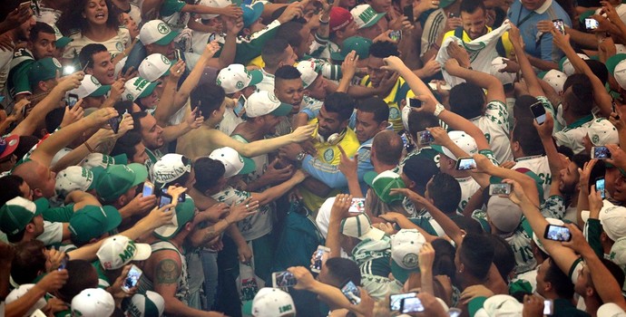 Embarque Palmeiras Congonhas (Foto: Alex Silva/Estadão Conteúdo)